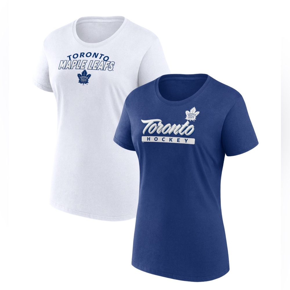 Toronto Maple Leafs Women’s Fanatics T-Shirt Combo Pack NHL Tees New with Tags